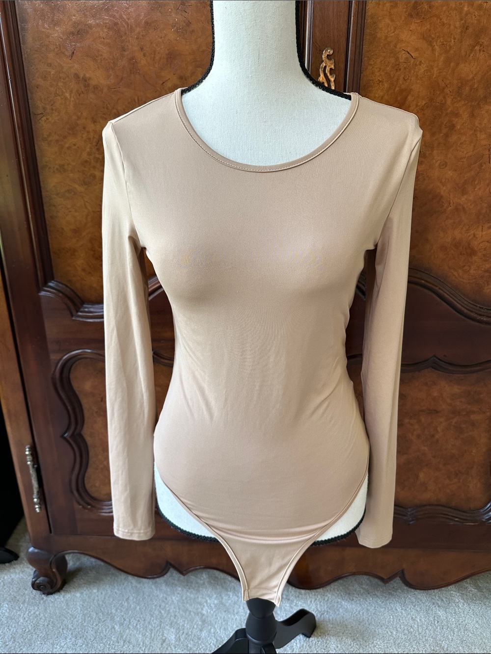 SHEIN Long Sleeve Round Neck Bodysuit